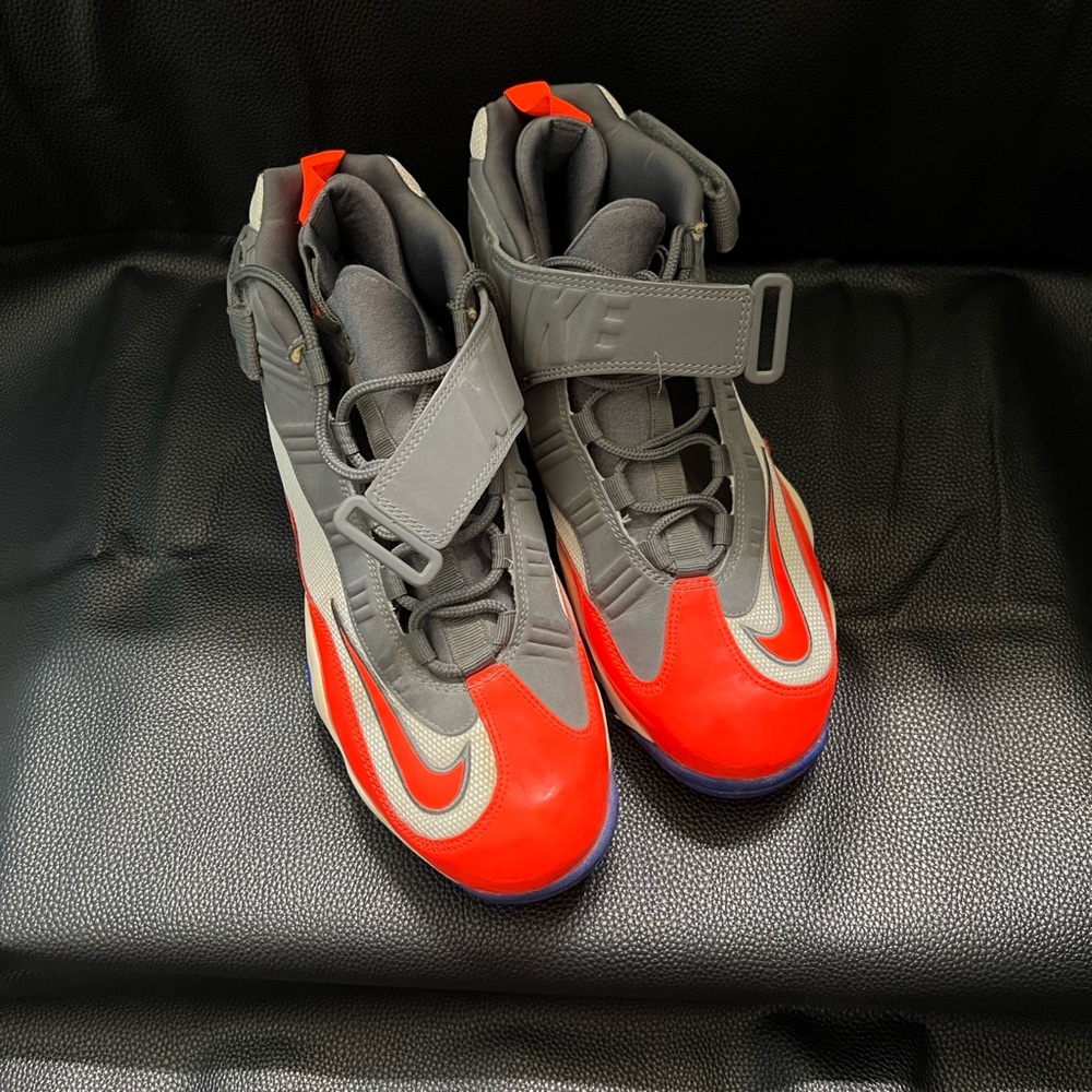 Kids Red and Gray High-Top Sneakers